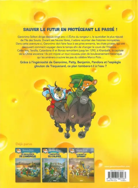 Verso de l'album Geronimo Stilton Tome 3 Sur les traces de Marco Polo