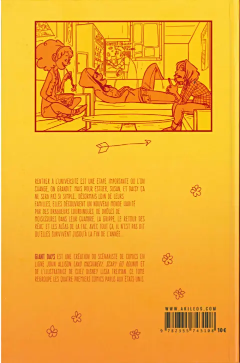 Verso de l'album Giant Days Tome 1
