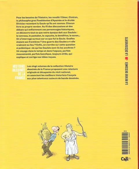 Verso de l'album Histoire dessinée de la France Tome 2 L'Enquête gauloise - De Massilia à Jules César
