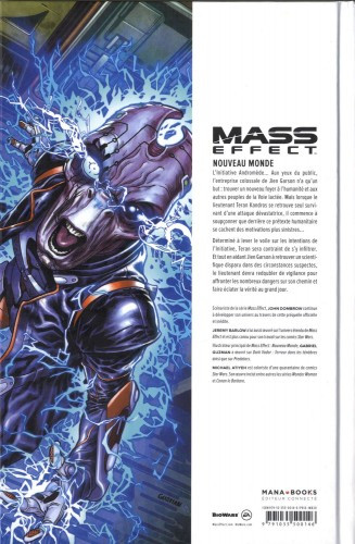 Verso de l'album Mass Effect - Nouveau Monde