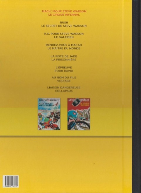 Verso de l'album Michel Vaillant LEADER : Le Maître du monde automobile Volume 1 Mach 1 pour Steve Warson - Le cirque infernal