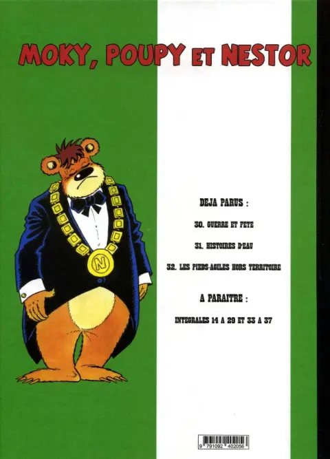 Verso de l'album Moky, Poupy et Nestor Tome 31 Histoires d'eau