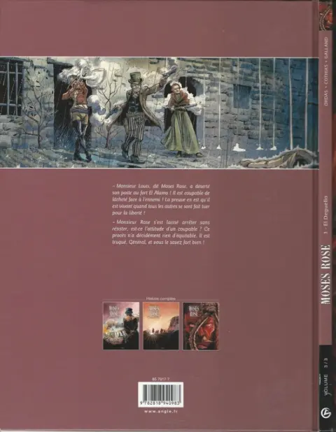 Verso de l'album Moses Rose Tome 3 El Deguello