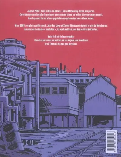 Verso de l'album Noir Métal Au coeur de Metaleurop