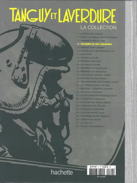 Verso de l'album Tanguy et Laverdure - La Collection Tome 4 Escadrille des cigognes