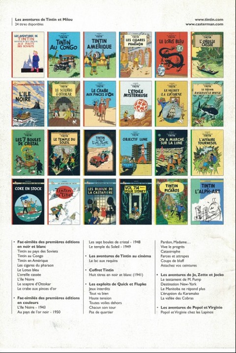 Verso de l'album Tintin - Publicités Tome 6 L'oreille cassée (4)