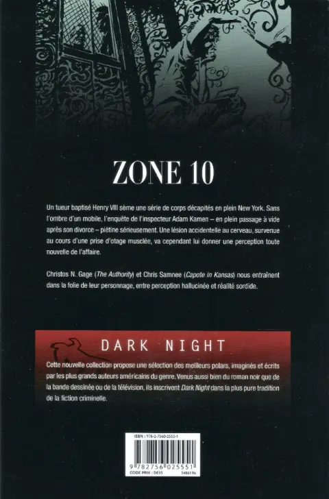 Verso de l'album Zone 10