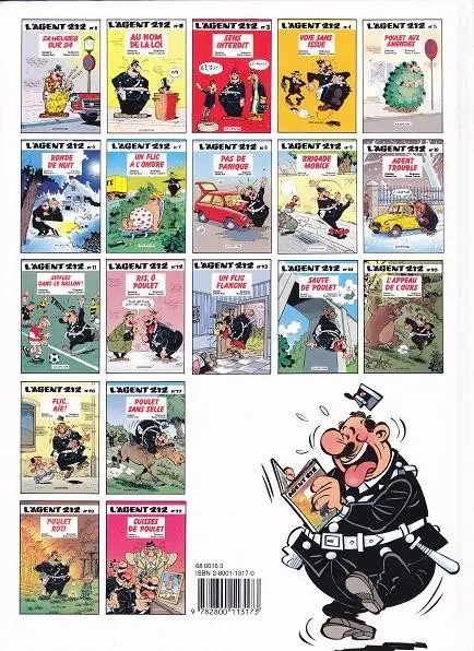 Verso de l'album L'Agent 212 Tome 8 Pas de panique