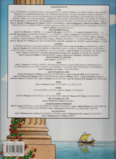 Verso de l'album Alix Tome 8 Le tombeau étrusque