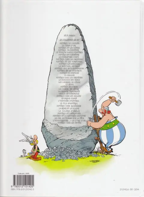 Verso de l'album Astérix Tome 10 Astérix légionnaire