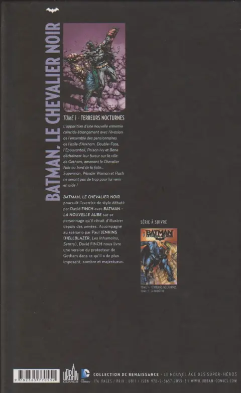 Verso de l'album Batman : Le Chevalier Noir Tome 1 Terreurs nocturnes