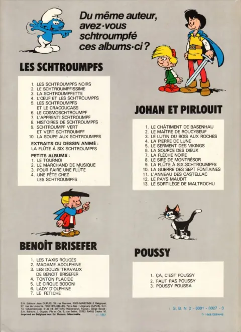 Verso de l'album Benoît Brisefer Tome 3 Les douze travaux de Benoît Brisefer
