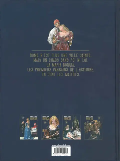 Verso de l'album Borgia Tome II Le pouvoir et l'inceste