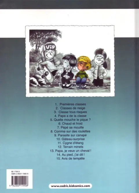 Verso de l'album Cédric Tome 6 Chaud et froid