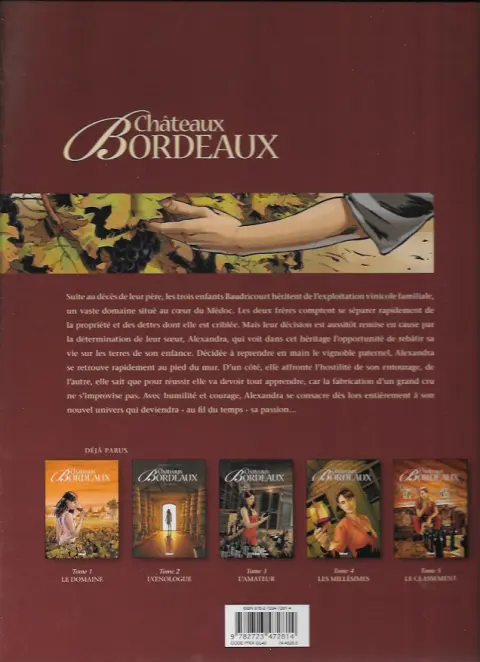 Verso de l'album Châteaux Bordeaux Tome 1 Le domaine
