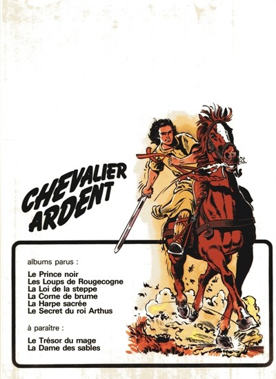 Verso de l'album Chevalier Ardent Tome 4 La corne de brume