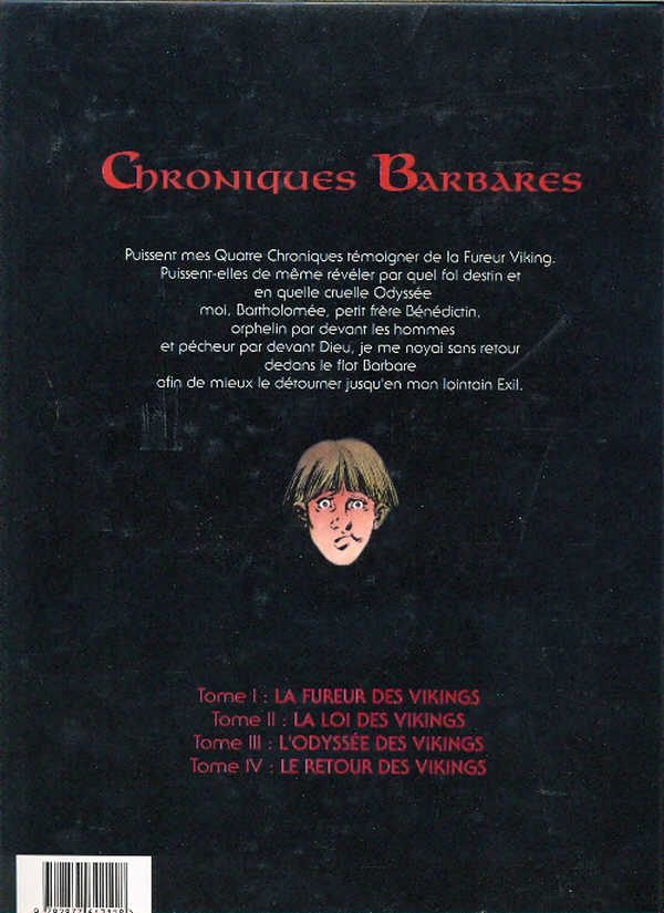 Verso de l'album Chroniques Barbares Tome 1 La fureur des Vikings