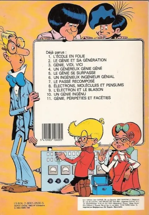 Verso de l'album M. Rectitude et Génial Olivier Tome 4 Un généreux génie gêné