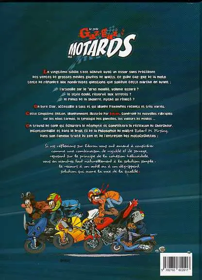 Verso de l'album Le Guide gros-gaz des motards Le guide Gaz-gaz des motards
