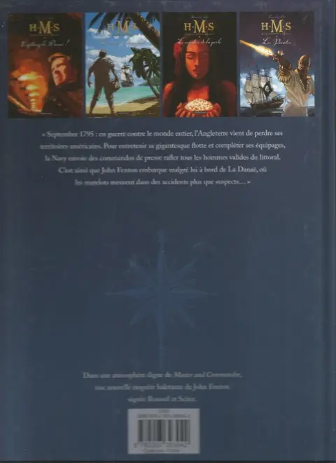 Verso de l'album H.M.S. - His Majesty's Ship Tome 1 Les Naufragés de la Miranda