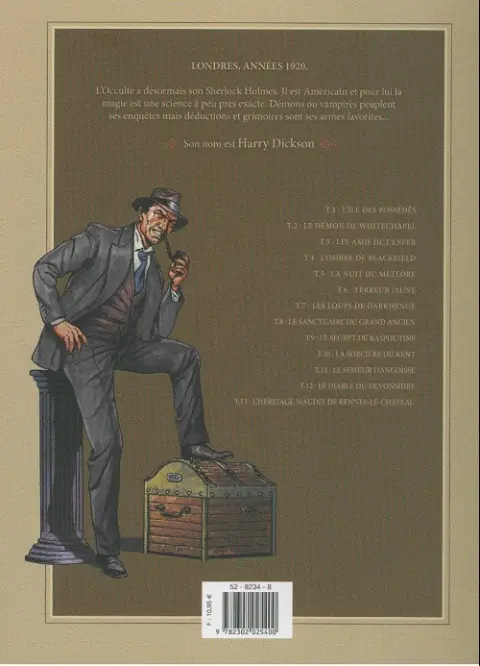 Verso de l'album Harry Dickson Tome 6 Terreur jaune