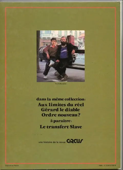 Verso de l'album Jaunes Tome 1 Aux limites du réel