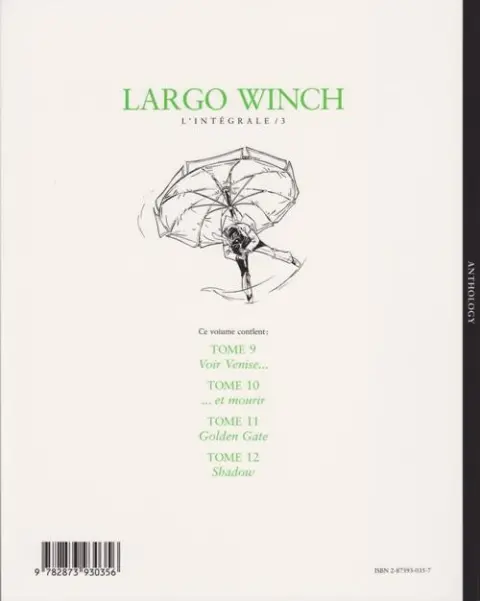 Verso de l'album Largo Winch L'intégrale / 3