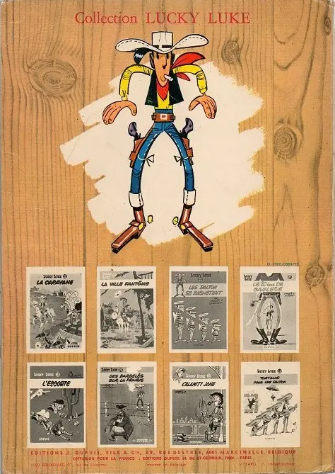 Verso de l'album Lucky Luke Tome 8 Lucky Luke et Phil Defer