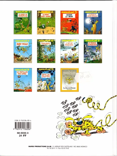 Verso de l'album Marsupilami Tome 6 Fordlandia