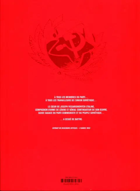 Verso de l'album La Mort de Staline - Une histoire vraie... soviétique
