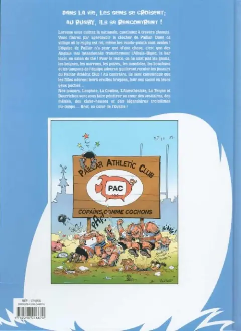 Verso de l'album Les Rugbymen Tome 3 On n'est pas venus pour être là !