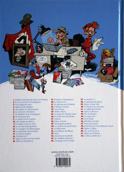 Verso de l'album Spirou et Fantasio Tome 5 Les voleurs du Marsupilami