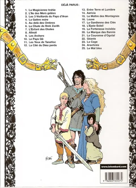 Verso de l'album Thorgal Tome 5 Au-delà des ombres