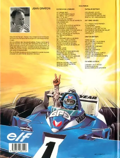 Verso de l'album Michel Vaillant Tome 52 F3000