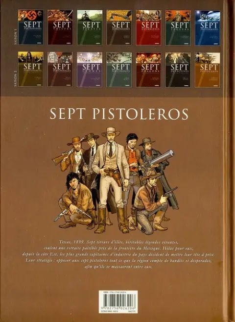 Verso de l'album Sept Cycle 2 Tome 14 Sept pistoleros