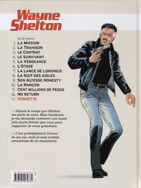 Verso de l'album Wayne Shelton Tome 13 Vendetta