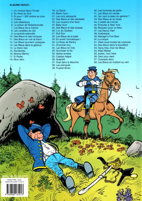 Verso de l'album Les Tuniques Bleues Tome 58 Les bleus se mettent au vert