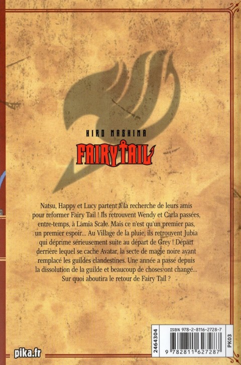 Verso de l'album Fairy Tail 50