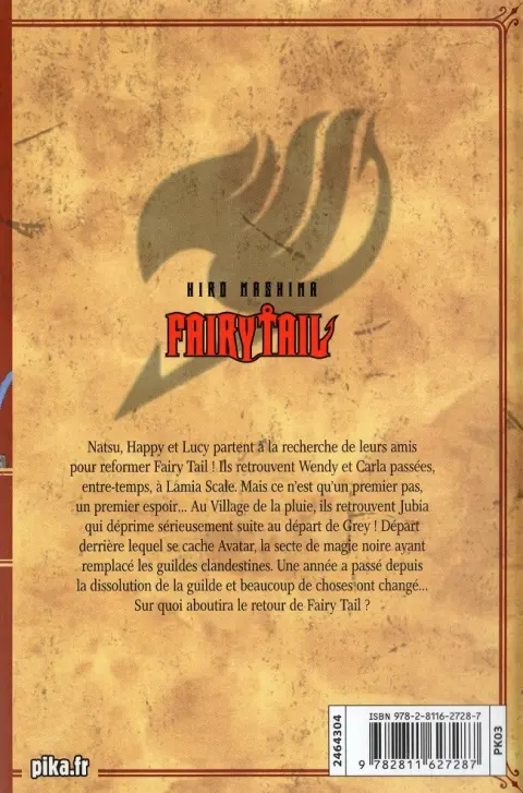Verso de l'album Fairy Tail 50