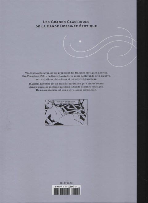 Verso de l'album Les Grands Classiques de la Bande Dessinée Érotique - La Collection Tome 78 Ex-libris eroticis - Tome 3