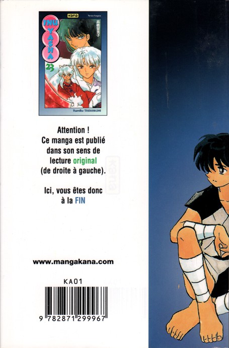 Verso de l'album Inu Yasha 23