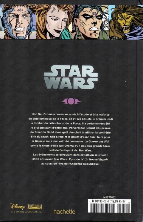 Verso de l'album Star Wars - Légendes - La Collection Tome 32 La Légende des Jedi - V. La Guerre des Sith