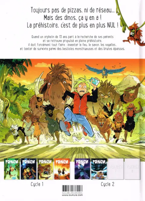 Verso de l'album Frnck Tome 6 Dinosaures