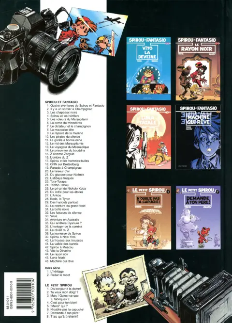 Verso de l'album Spirou et Fantasio Tome 8 La mauvaise tête
