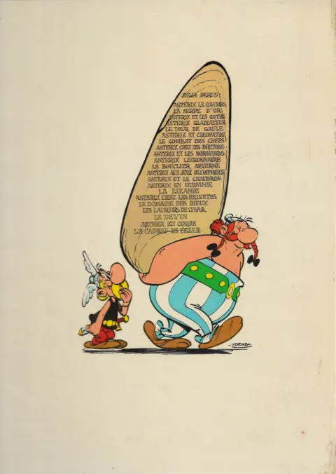 Verso de l'album Astérix Tome 6 Astérix et Cléopâtre