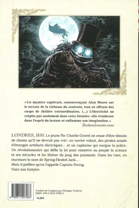 Verso de l'album Captain Swing et les pirates électriques de Cindery Island