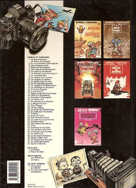 Verso de l'album Spirou et Fantasio Tome 13 Le voyageur du mésozoïque
