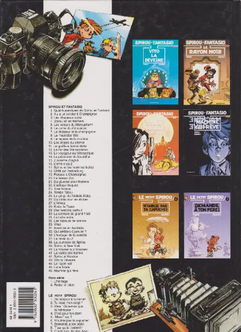 Verso de l'album Spirou et Fantasio Tome 22 L'abbaye truquée