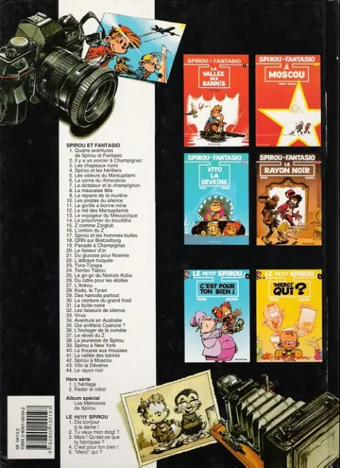 Verso de l'album Spirou et Fantasio Tome 17 Spirou et les hommes-bulles