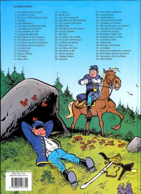 Verso de l'album Les Tuniques Bleues Tome 42 Qui veut la peau du général ?